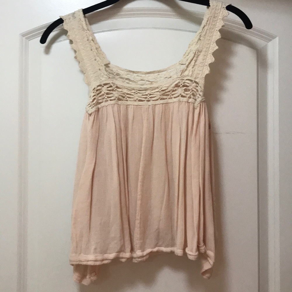 Pink Cropped Tunic Style Top